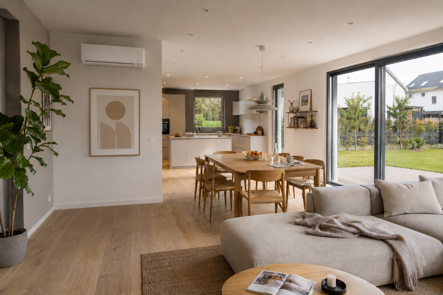 Einfamilienhaus Neubau Hanau mit Split-Klimaanlage