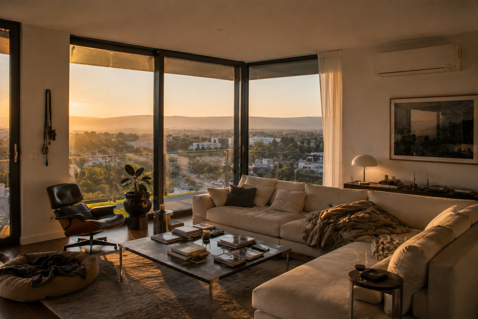 Wohnzimmer Reihenhaus Karben mit Wandgerät